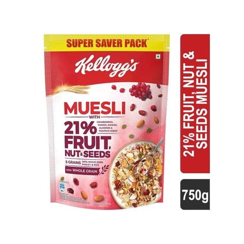 Kellogg's Muesli with 21% Fruit, Nut & Seeds (750 g)