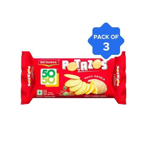 Britannia 5050 Potazos Crisps - Pack of 3